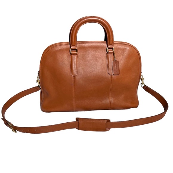 Coach Handbags - Vintage COACH Bancroft Bag British Tan Brown Purse Briefcase 90s 1990s Large XL